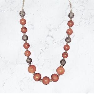 necklace tiger-eye graduated boho OS